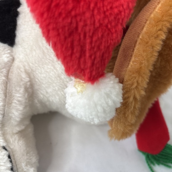 Vtg Animated Musical Christmas Puppy Hound Dog Plush Sad Eyes 1980s Works - Picture 6 of 11